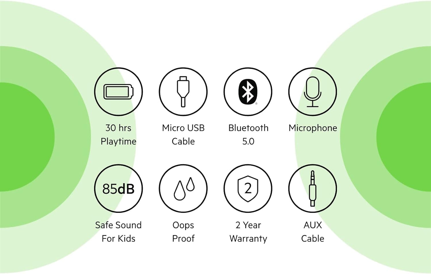 Belkin SoundForm Mini Kids Wireless Headphones with Built in Microphone, On Ear Headsets Girls and Boys For Online Learning, School, Travel Compatible with iPhones, iPads, Galaxy and more