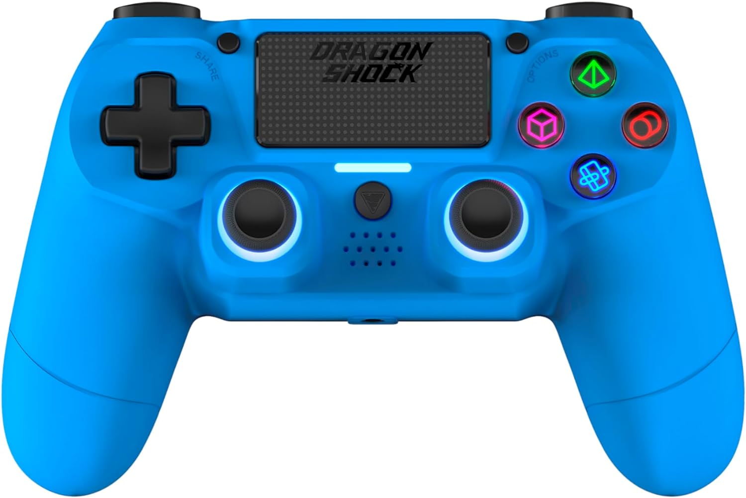 DragonShock - MIZAR BT Blue Wireless Controller for PS4, PC and Mobile Devices