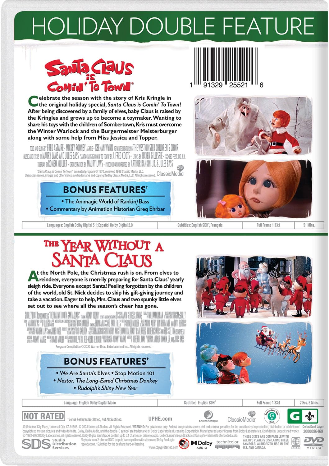 Santa Claus Is Comin' to Town / The Year Without a Santa Claus (Holiday Double Feature)