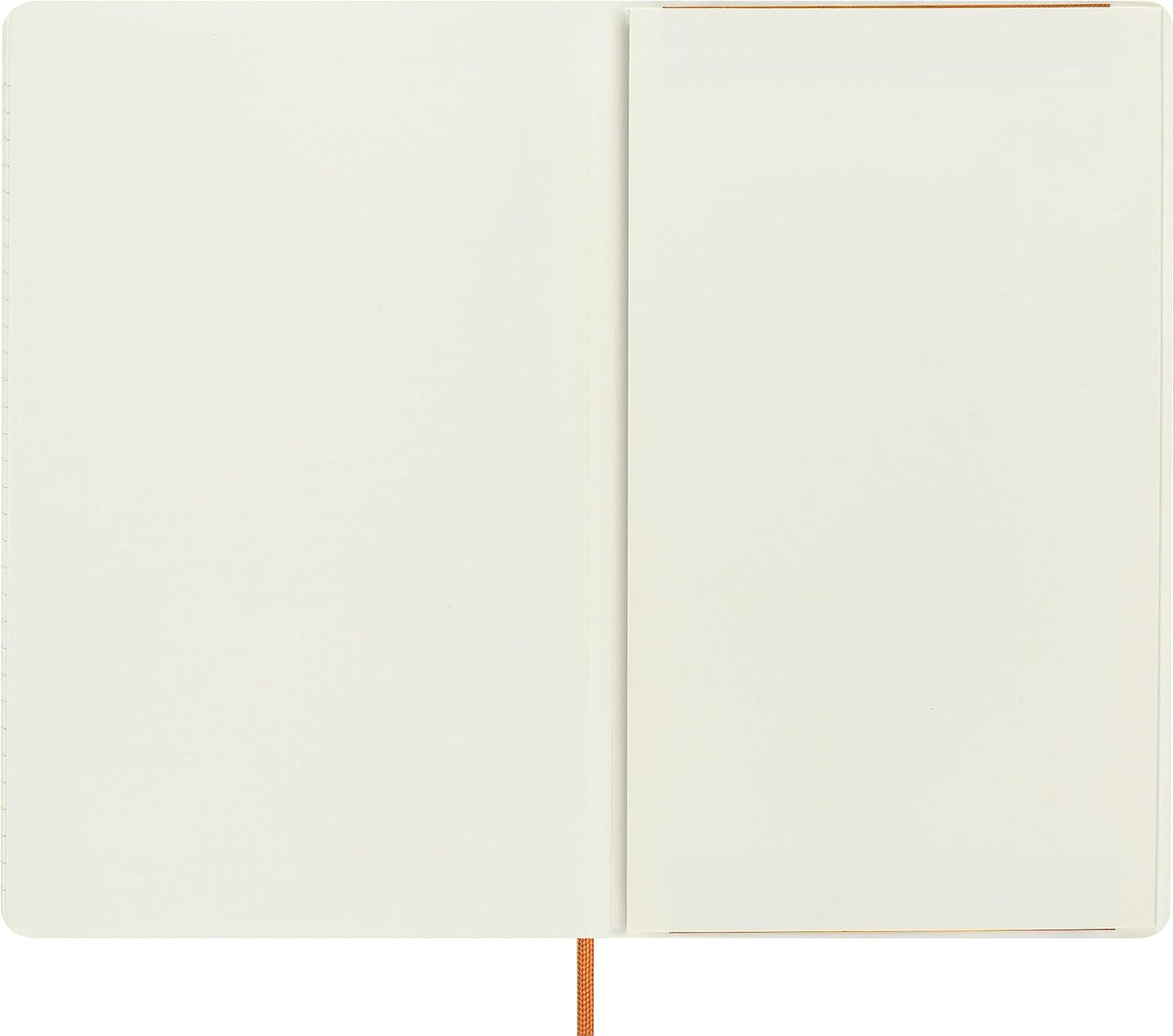 Moleskine Precious & Ethical Notebook, with Gift Box, Vegan Soft Cover, Elastic Closure, Large Format 13x21 cm, Colour