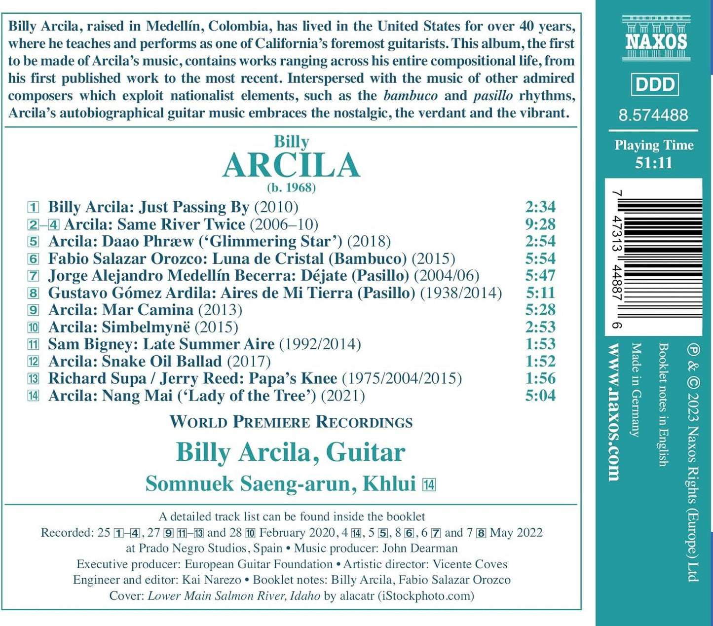 Billy Arcila: Same River Twice: Works for Guitar
