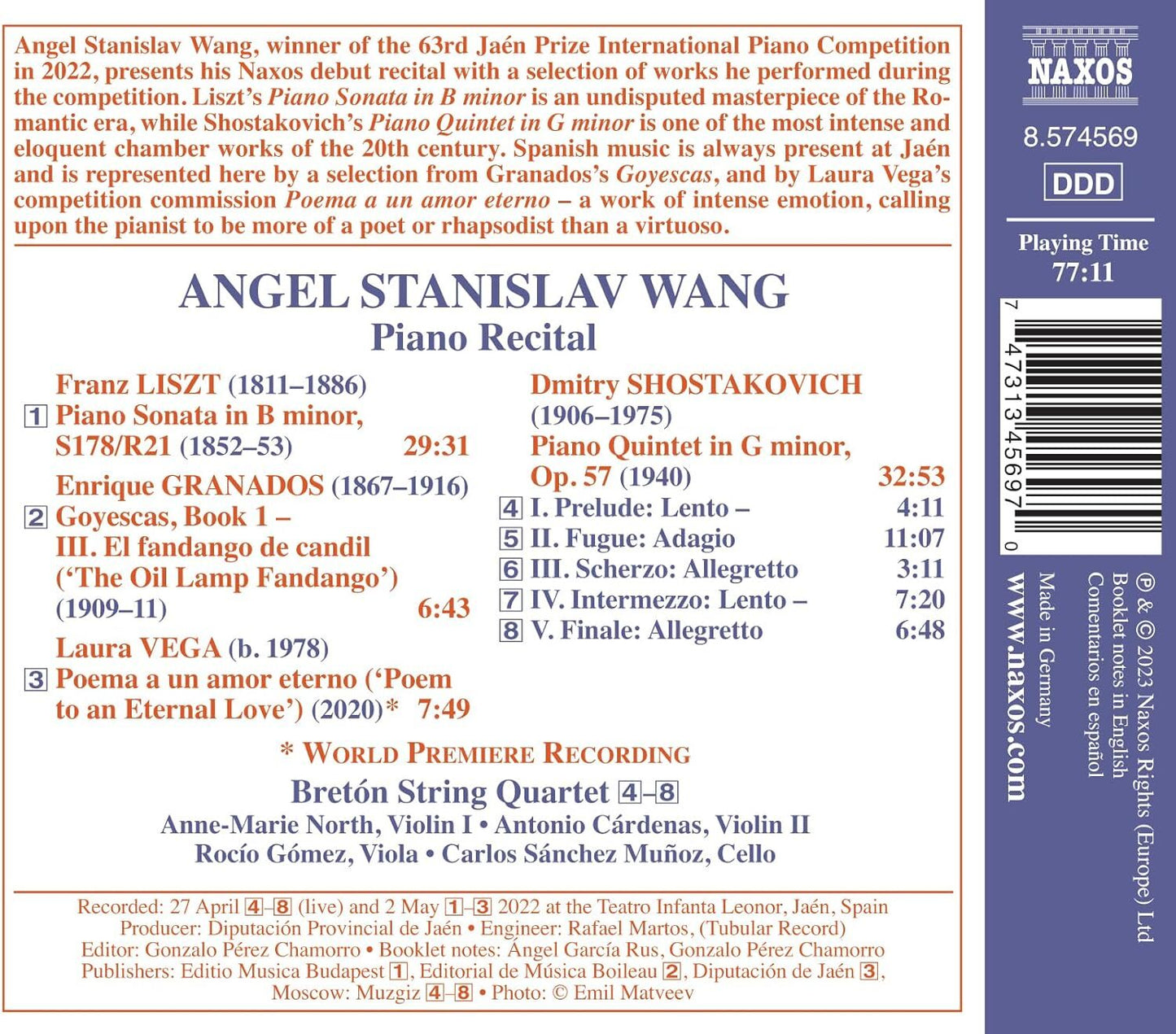 Liszt: Piano Sonata in B Minor/Shostakovich: Piano Quintet...