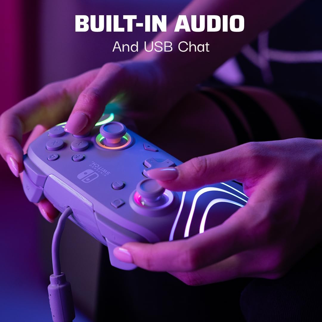 PDP Official Switch Afterglow Wave Wired Controller - Grey