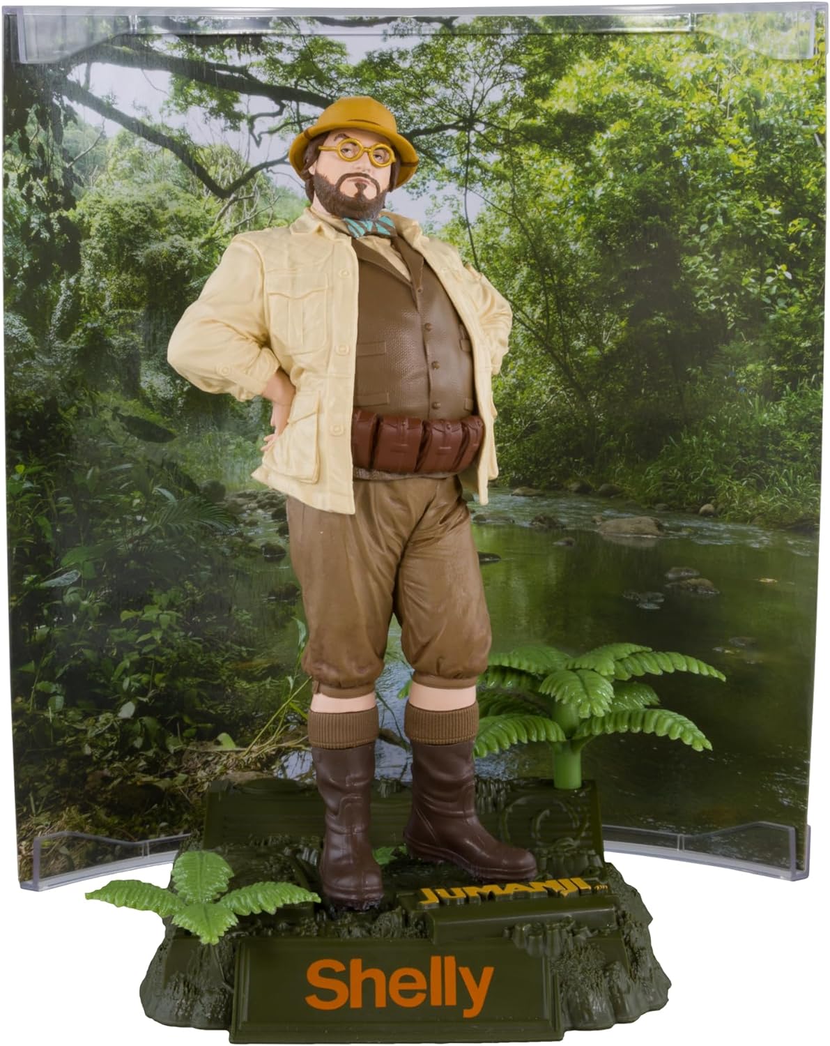 McFarlane Toys - Figura Posada del Profesor Sheldon Oberon (Jumanji) de Movie Maniacs de 6 Pulgadas