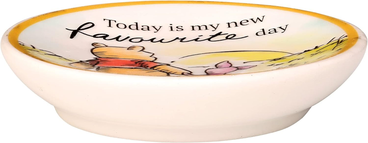 Disney Winnie the Pooh 3pc Multicoloured Ceramic Gift Mini Trinket Tray set VC700383L