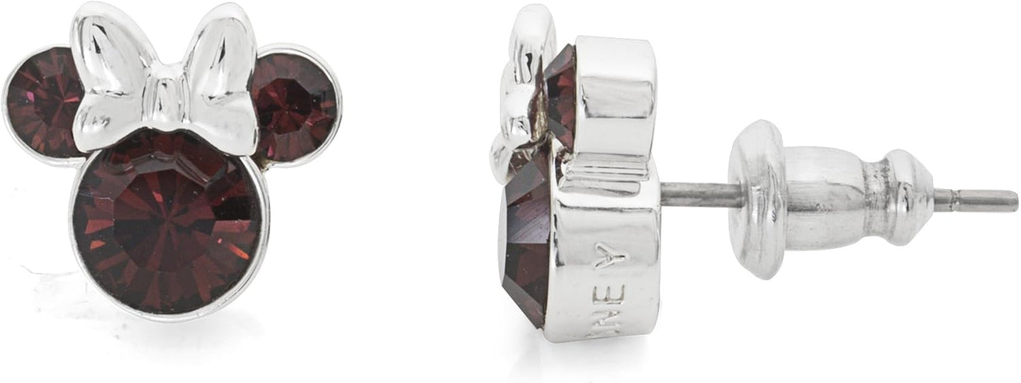 Peers Hardy Disney Minnie Silver Plated January Birthstone Stud Earrings EF00469SJANL.PH