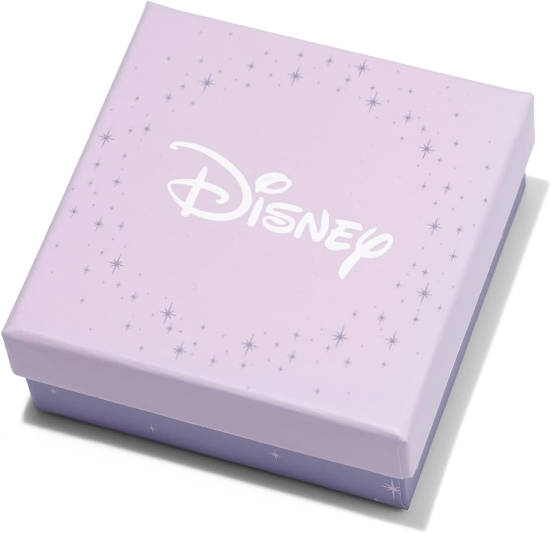 Disney Minnie Silver Plated Brass with Red enamel Bow January Birthstone Floating Stone Necklace CF00308SJANL-Q.PH