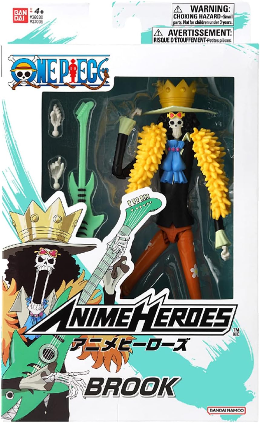 BANDAI - Anime Heroes - One Piece - Anime Heroes Figurine 17 cm - Brook - 37006 Multi-Coloured