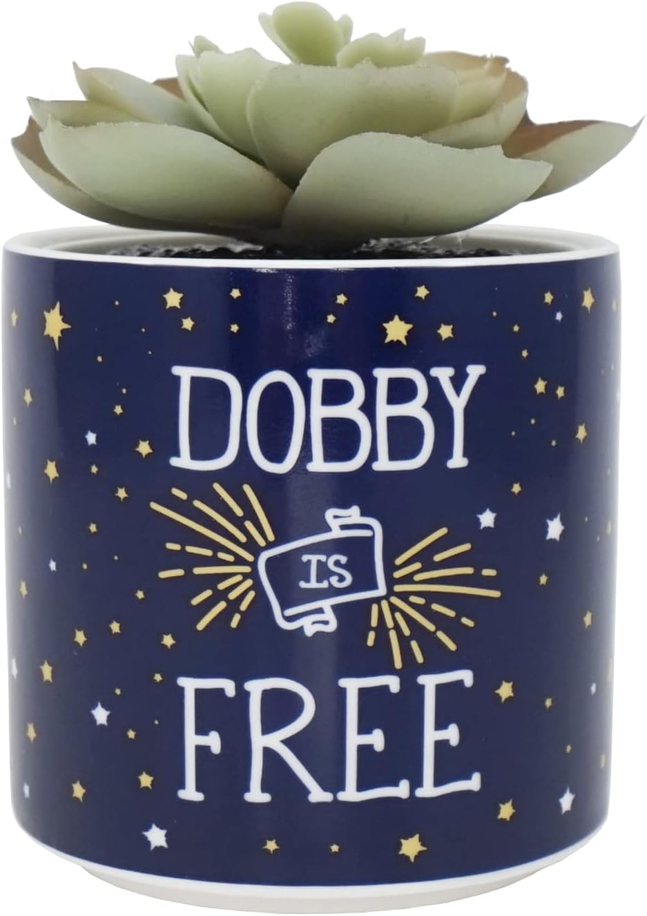 Harry Potter Dobby Plant Pot With Faux Plant 11.7cm - Indoor Small Décor - Dobby Gifts