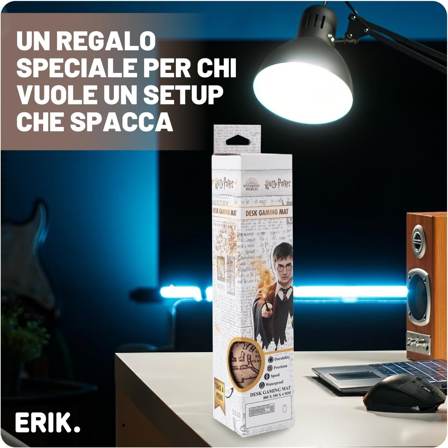 Grupo MGGE022 Erik - XL Mauspad Harry Potter Karte des Rumtreibers - Gaming Mouspad Harry Potter Fanartikel - Mauspad mit Motiv & Erik Wochenplaner - Terminplaner Harry Potter - A3 ohne festes Datum