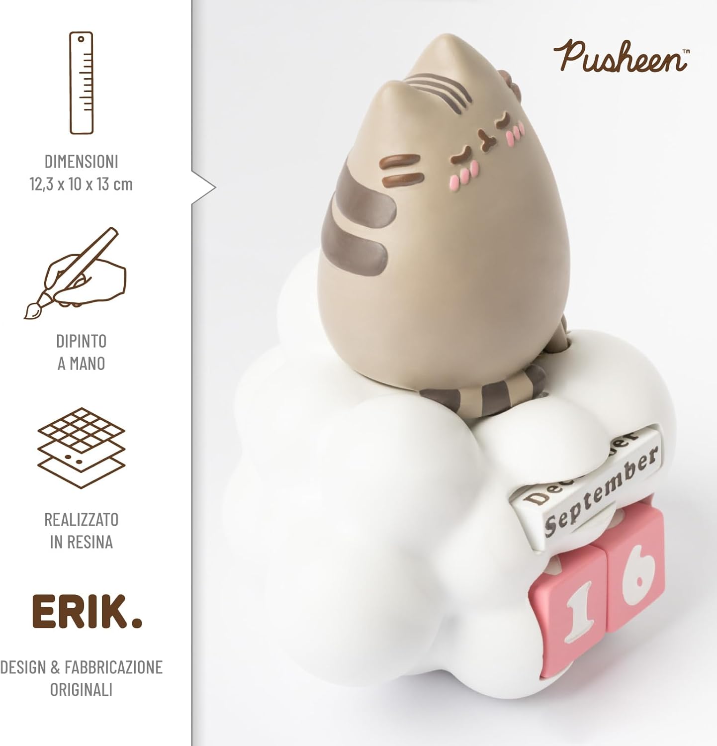 Grupo Erik Pusheen Perpetual Calendar | Flip Calendar | Pusheen Calendar | Perpetual Calendars | Pusheen Desk Calendar | Pusheen Cat Figure | Pusheen Gifts | Cool Calendar