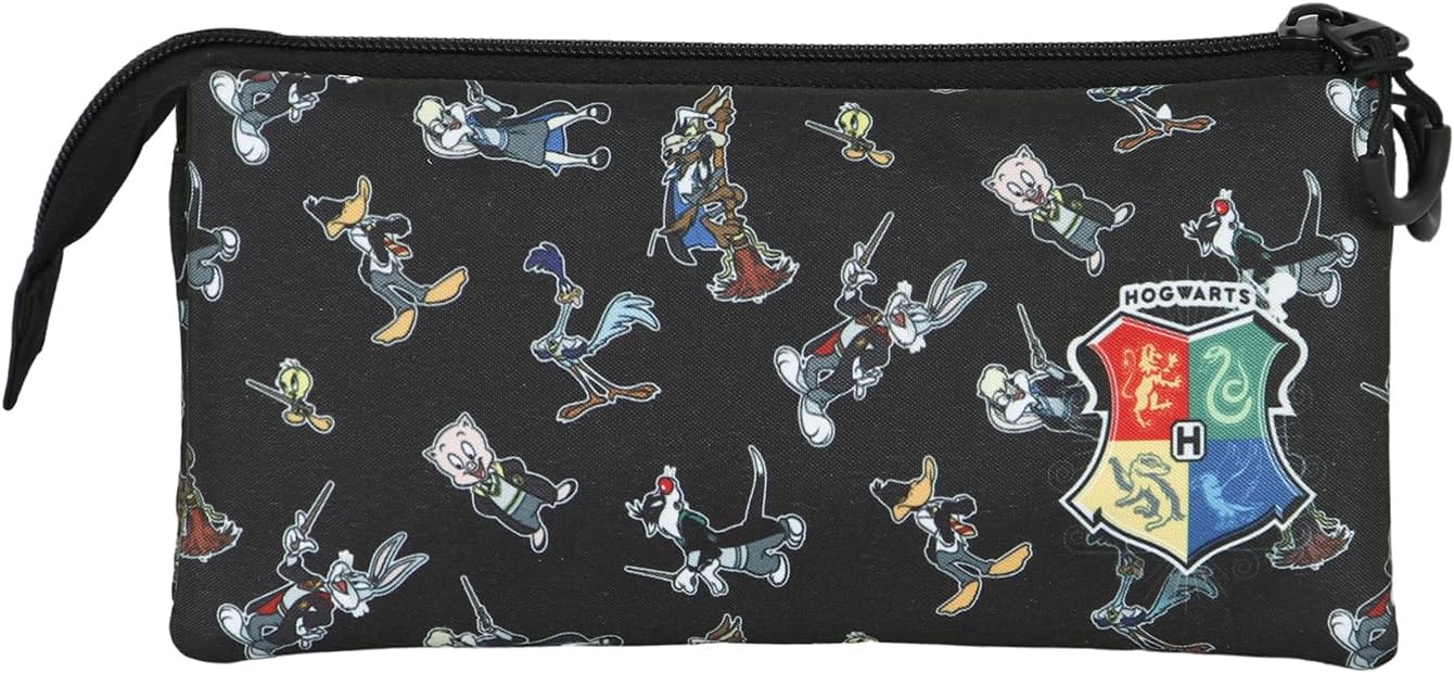 Looney Tunes Harry Tunes-FAN Dreifach Federmäppchen 2.0, Schwarz