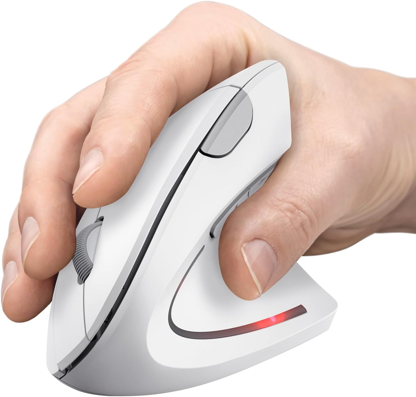 Trust Verto Wireless Ergonomic Mouse, Vertical Mouse with Storable USB Micro-receiver, Reduces Arm Strain, 800-1600 DPI, 6 Buttons, for Right Hand Users, PC, Laptop, Mac, Batteries Included