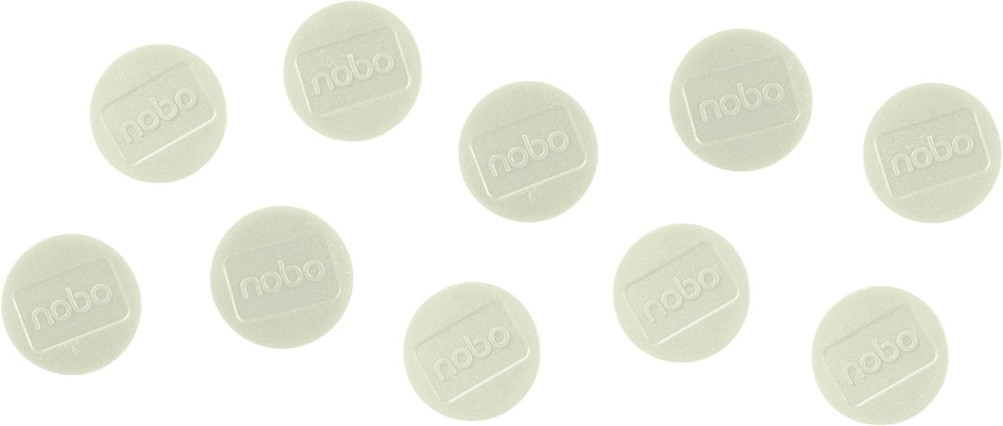Nobo Imanes para Pizarra Blanca, 38 mm, Paquete de 10, 1915315, Variedad de Colores