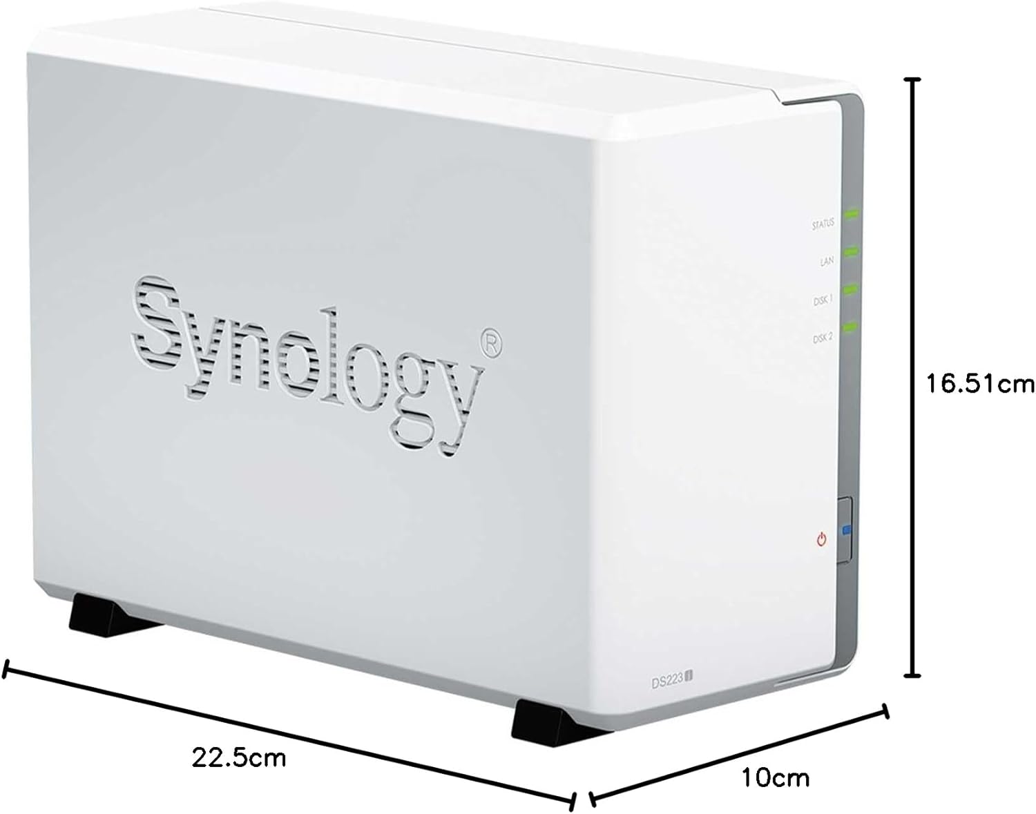 Synology DS223J 2 Bay Desktop NAS, White