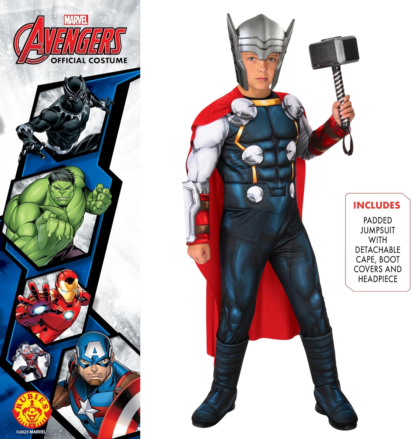 Rubie's Official Marvel Avengers Thor Deluxe Child Costume, Kids Superhero Fancy Dress