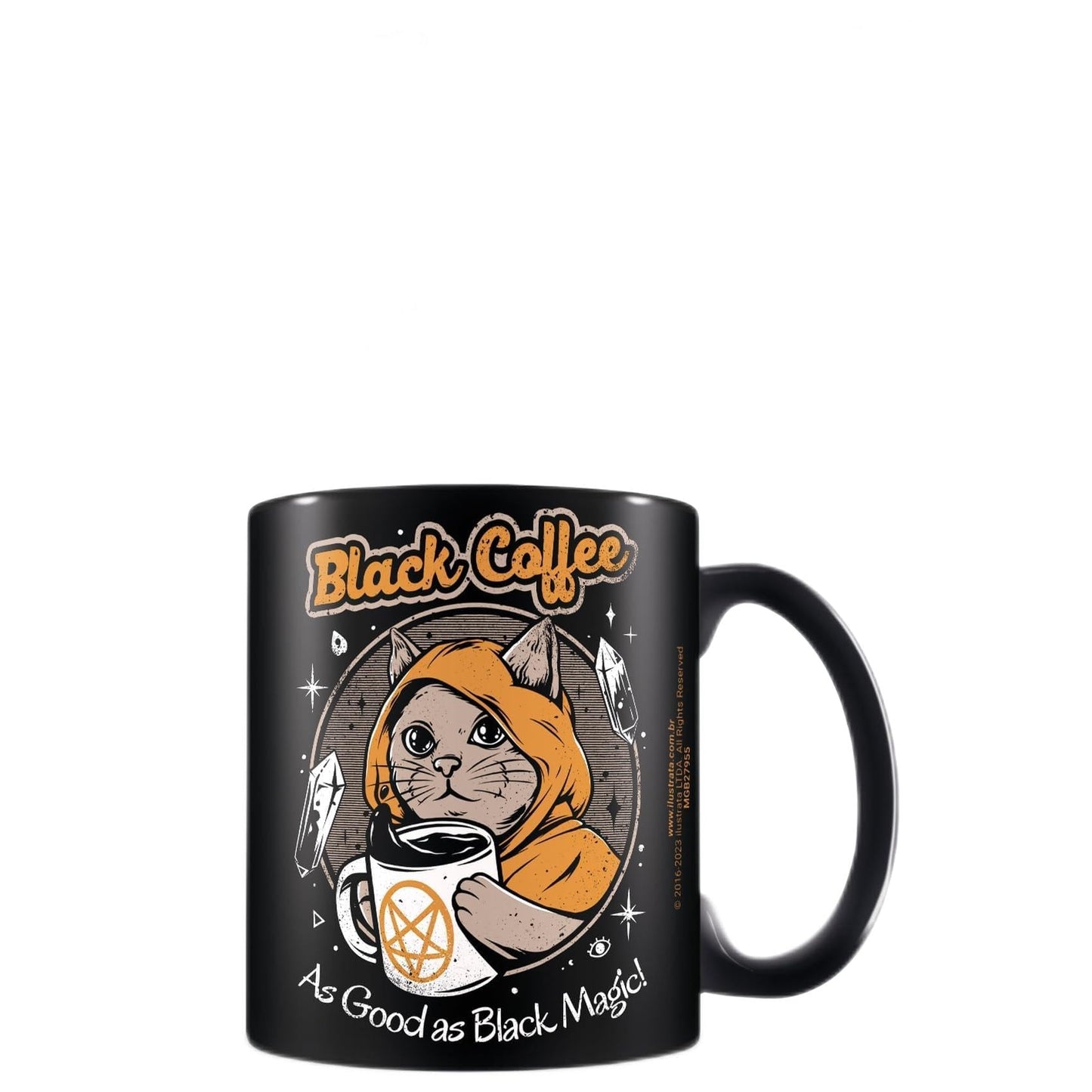 Pyramid International Ilustrata Mug (Black Coffee Magic Design) 11oz Ceramic Coffee Mug, Cups and Coffee Mugs for Men and Mugs for Women - Official Merchandise
