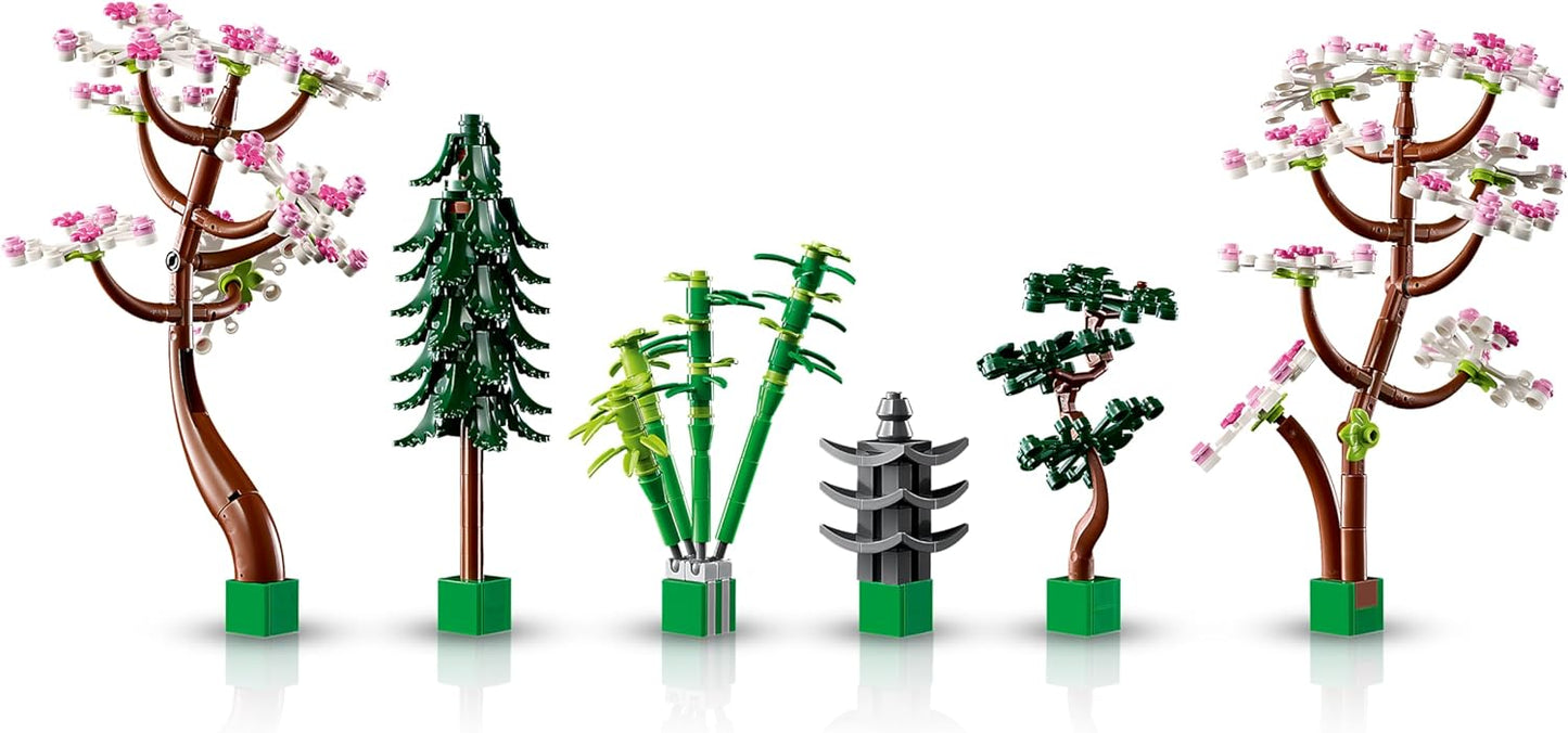 LEGO 10315 Icons Tranquil Garden, Botanical Zen Garden Kit for Adults with Lotus Flowers, Customisable Desk Decoration, Inspired by Japanese Traditions, Mindful Gardening Gift for Women, Men
