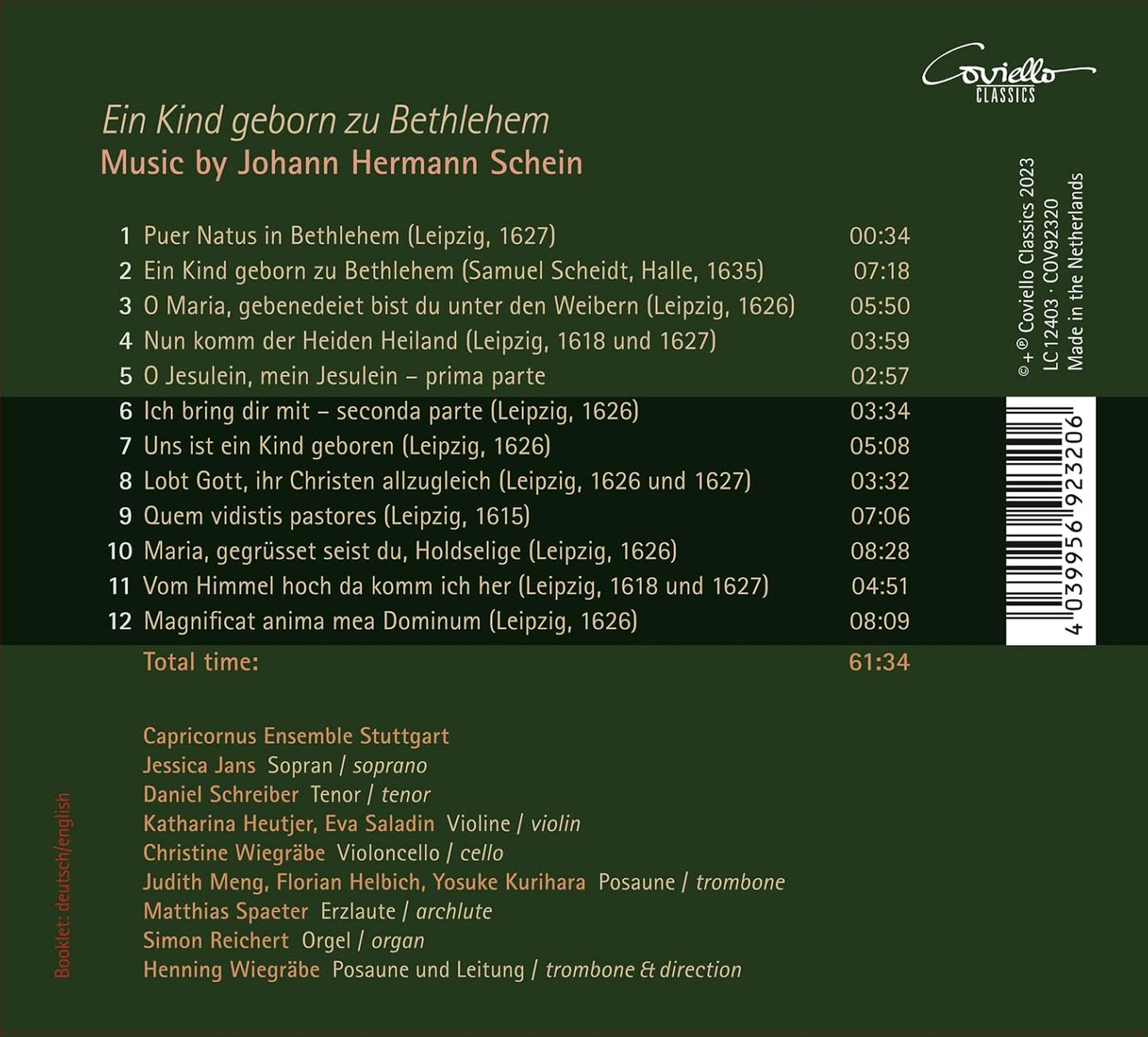 Ein Kind Geborn zu Bethlehem