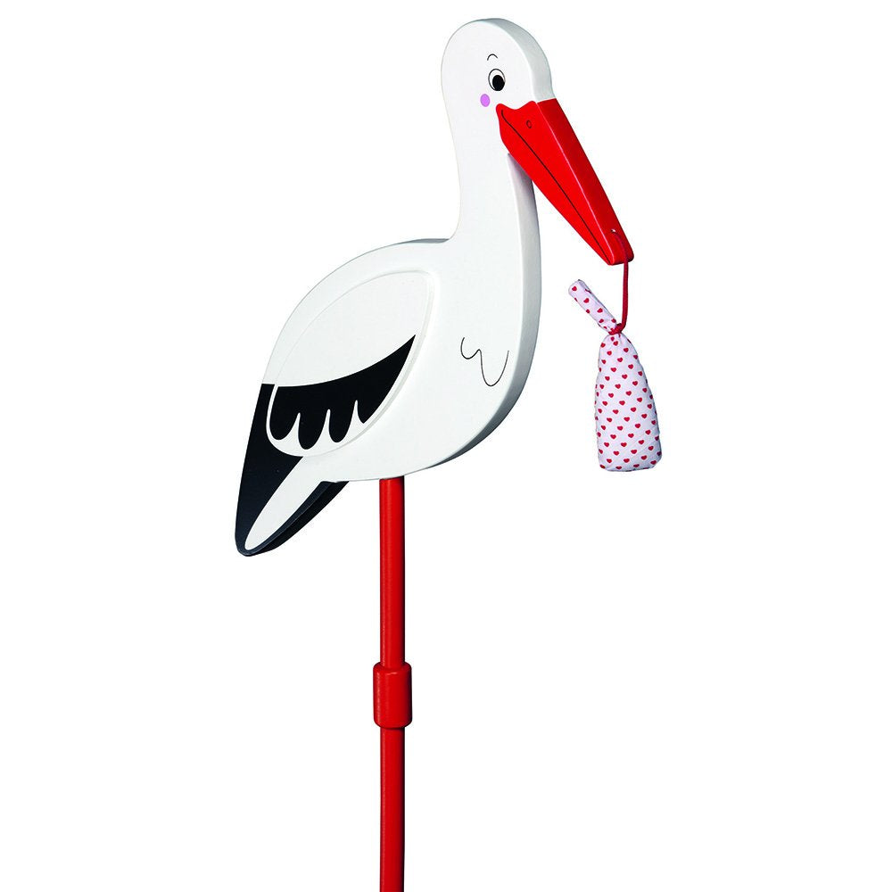 Storch mit Babytuch 77cm