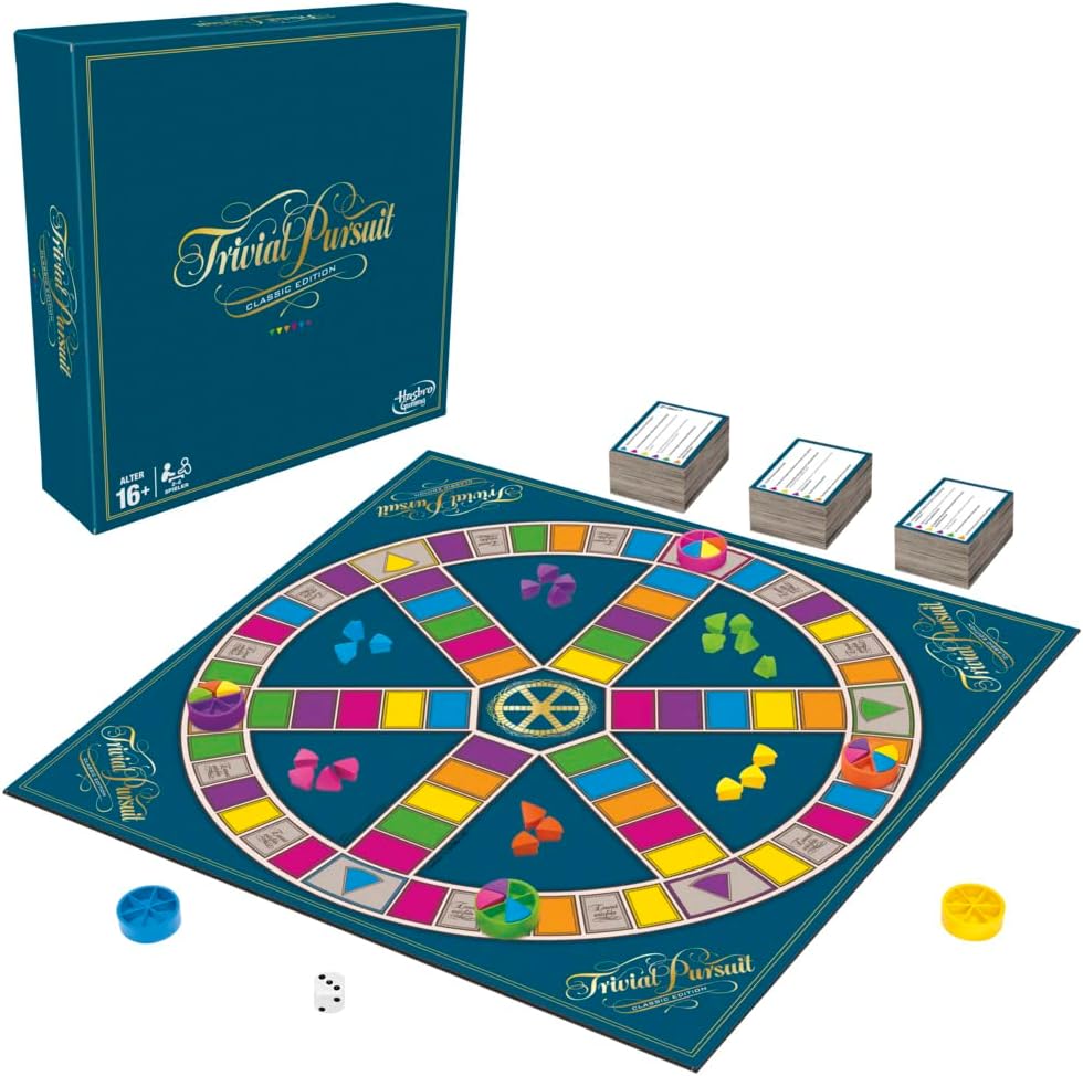 Hasbro Trivial Pursuit, Wissensspiel für Erwachsene, Familienspiel, 16 Jahre to 99 Jahre Klassik Single