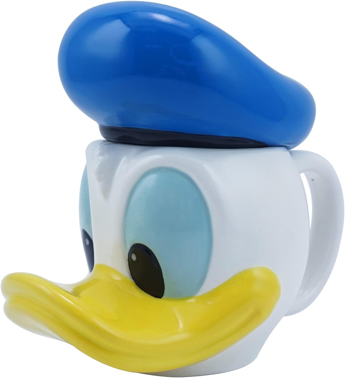 Disney Mickey & Friends Shaped Mug with Lid - Donald Duck - 3D Mug Gift - Office Mug