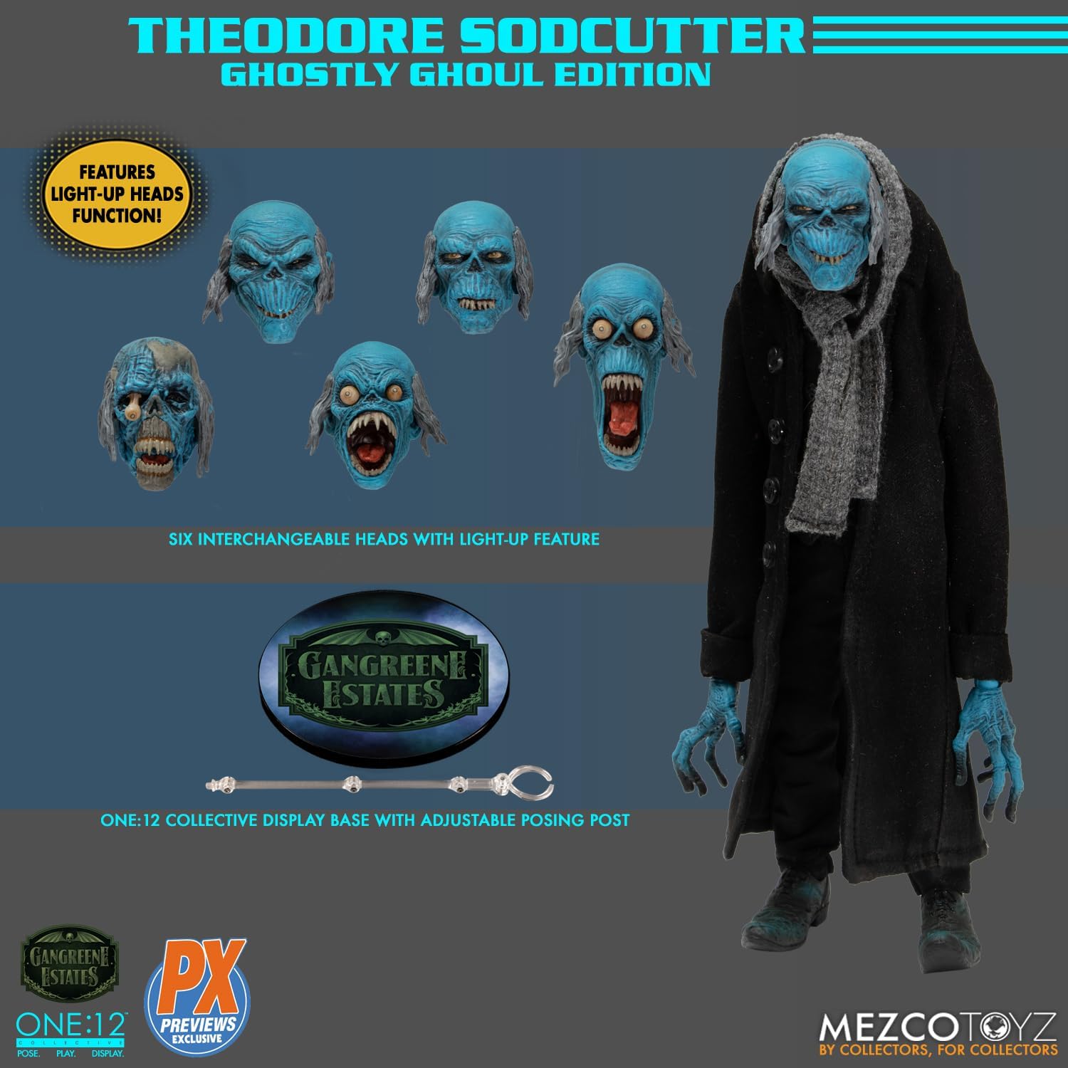 Mezco Theodore SODCUTTER Ghostly Ghoul PX ONE:12 Collective Edition