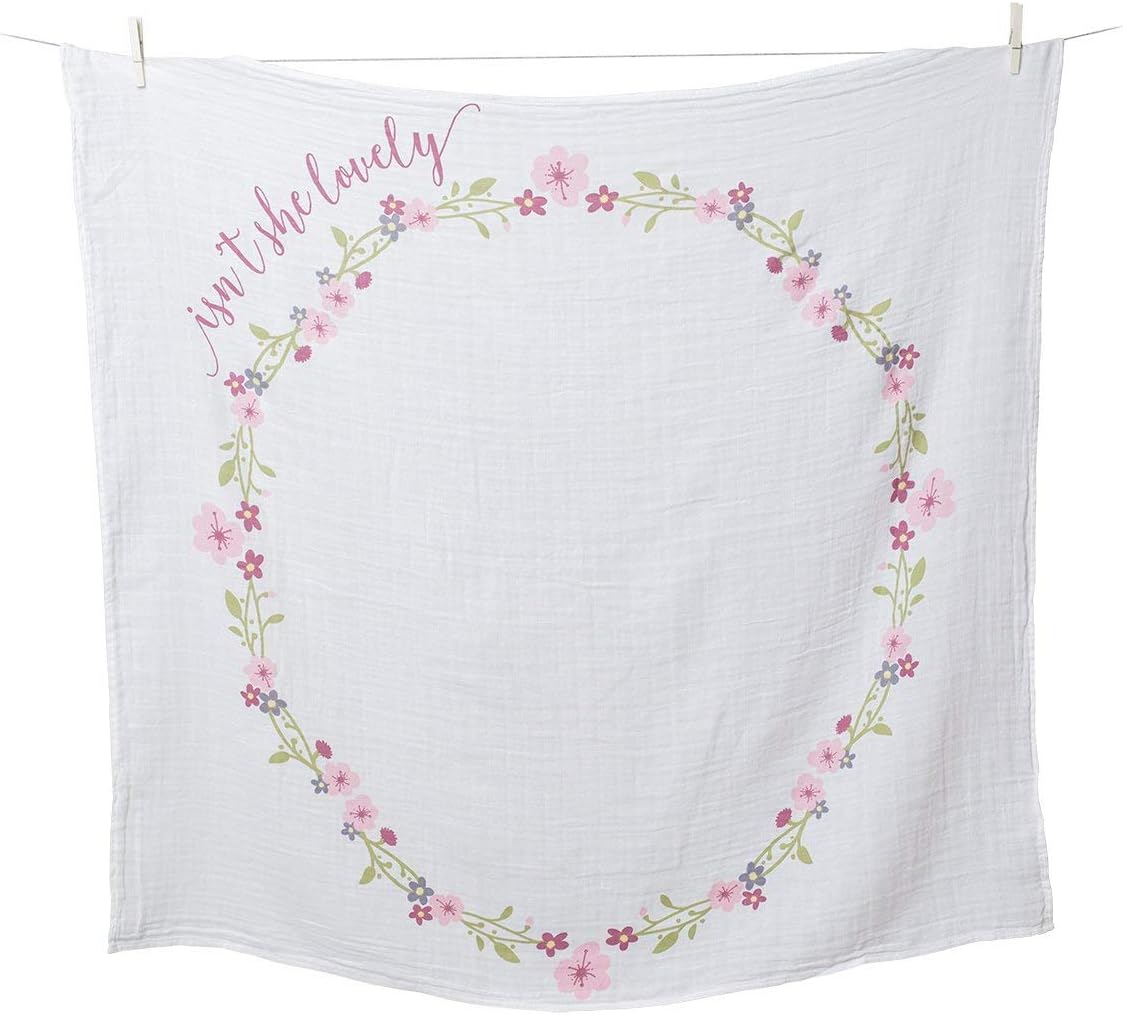 Lulujo Milestone Swaddle Blanket and Card Set, Isn't she Lovely