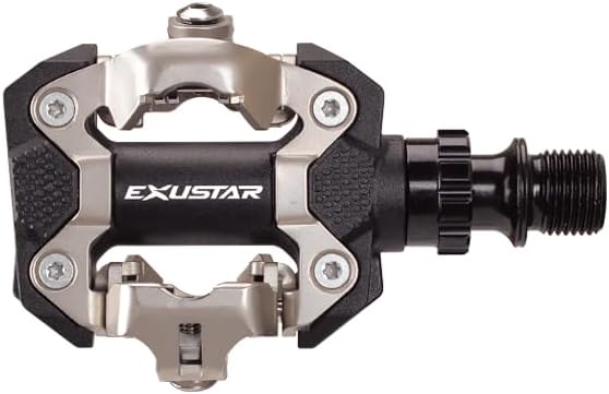 Exustar E-PM239 Clip-In Pedals, 9/16", Black