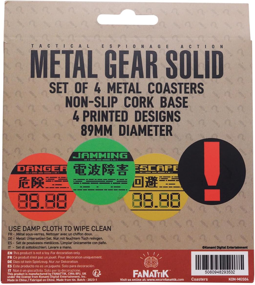 Metal Gear Solid Set of 4 Limited Edition Metal Coasters