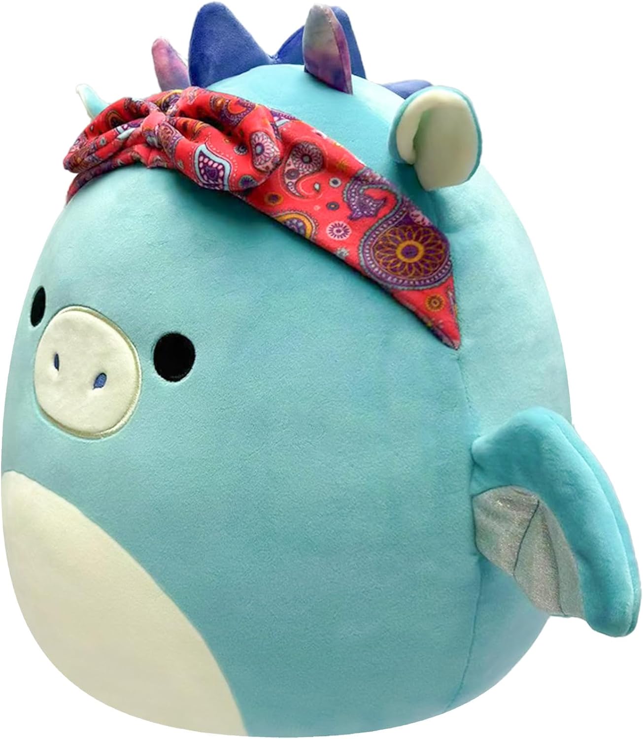 Squishmallows - 19 Cm Plush P17 - Tatiana The Teal Dragon W Bandana