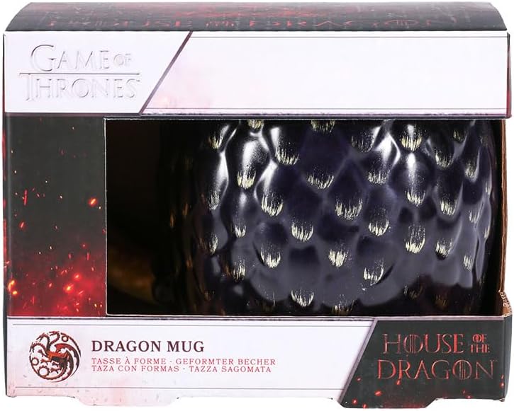 House of the Dragon Tasse en Forme d'Oeuf Tasse en Céramique 500ml (17 fl oz) - Marchandise Licenciée, Cadeau pour Fans