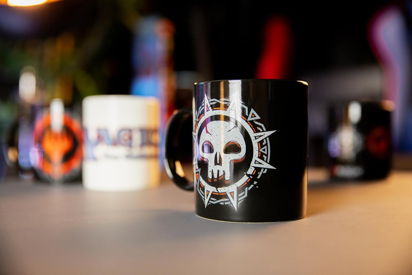 Konix Magic The Gathering Tasse - Keramiktasse - 320 ml - Schwarz Mana Motiv