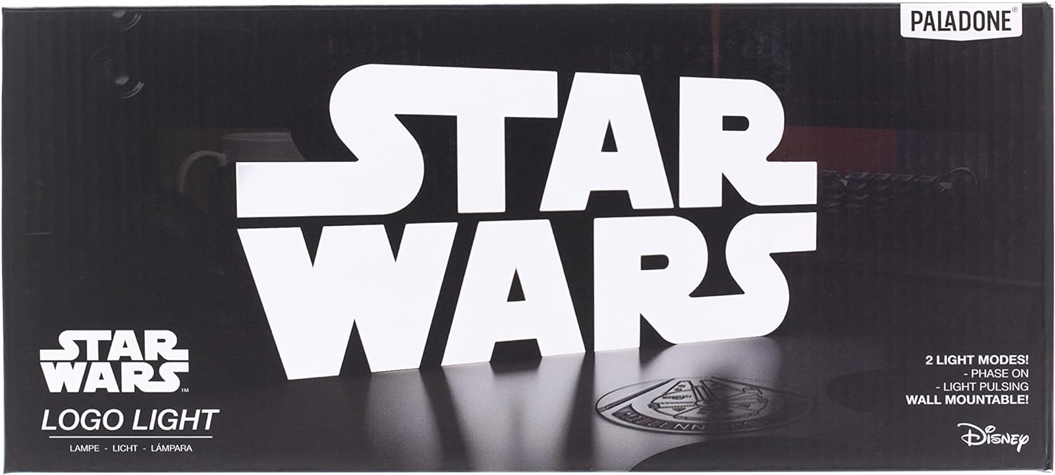 Paladone Star Wars Logo Light, Wall Mountable and Freestanding, Officially Licensed Merchandise