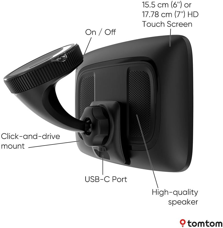 TomTom GPS para Coche Go Superior (6 Pulgadas, Estado del tráfico y alertas de radares Gracias a TomTom Traffic, mapas del Mundo, actualizaciones rápidas Mediante WiFi, Precio del Combustible