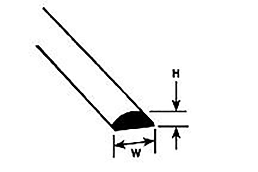 90886 1/2 Round Rod 0.5cm x 25cm (5