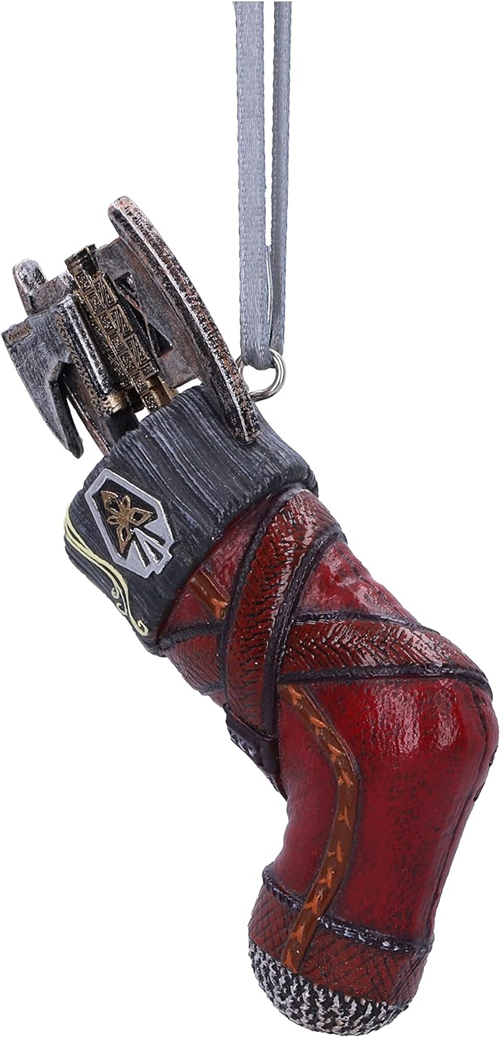 Nemesis Now El Señor de los Anillos Gimli - Adorno Colgante de calcetín de 8,7 cm, Resina, con Licencia Oficial del Señor de los Anillos, Fundido en la Mejor Resina, Pintado a Mano