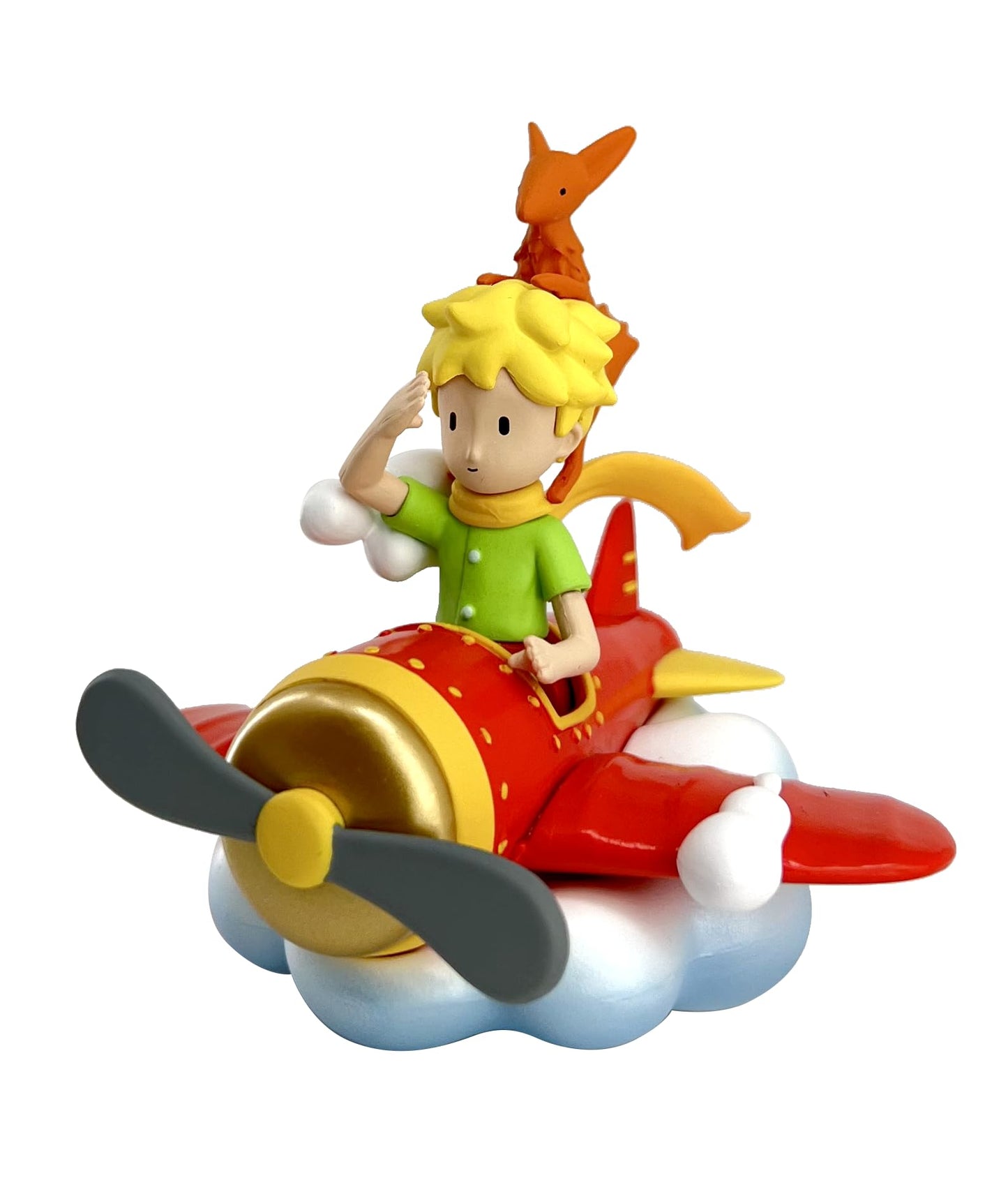 Le Petit Prince figurine Le Petit Prince er le renard en avion 7 cm