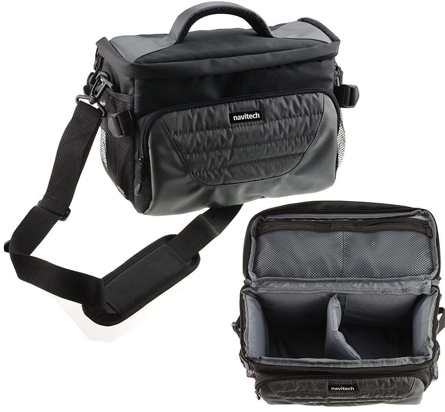 Navitech Grey Shoulder Camera Bag For Sony Alpha ZV-E10 Mirrorless Camera