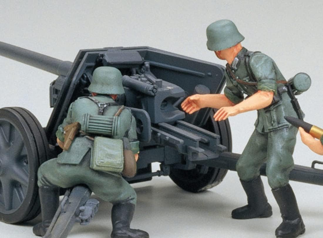 Tamiya - Cañon antitanque aleman pak40 75mm. y artilleros escala 1:35 (35047