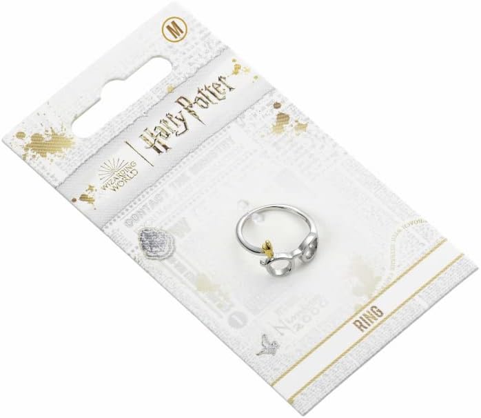 Harry Potter Stainless Steel Lightning Bolt and Glasses Ring - Size Medium, ys/m, Zinc Alloy
