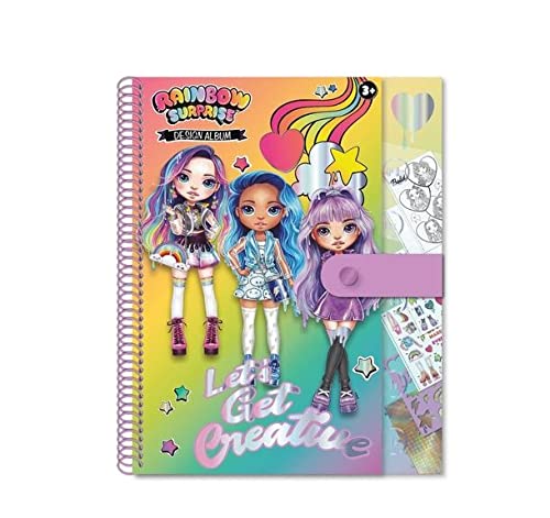 Rainbow Surprise Designer Sketchbook + Template notitieboeken en kleurboeken, meerkleurig (46362A