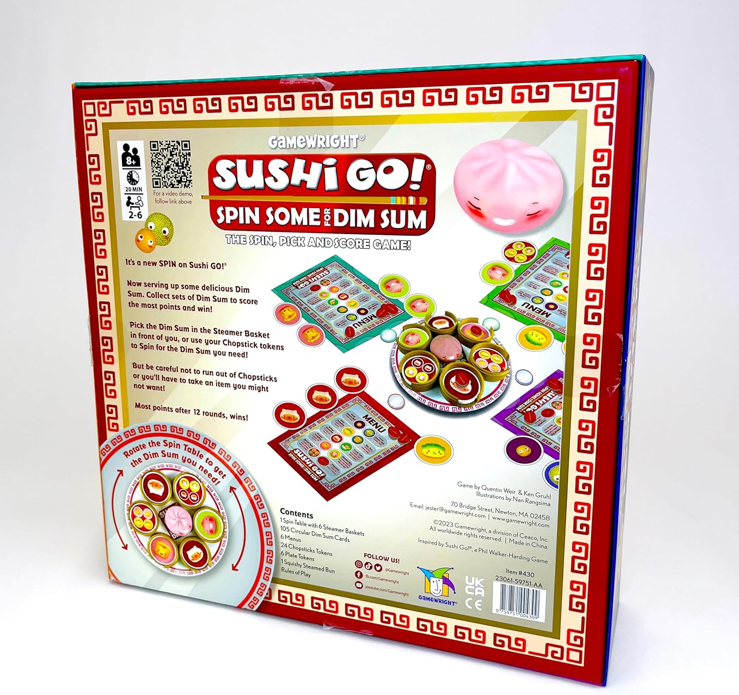 Gamewright | Sushi Go! Spin Some for Dim Sum | Family Game | Ages 8+ | 2-6 Players | 20 Minutes Playing Time