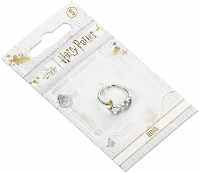 Harry Potter Stainless Steel Lightning Bolt and Glasses Ring - Size Small, zzzz-s, Stainless Steel