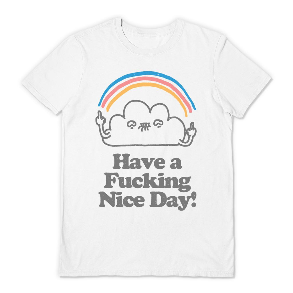 VO MARIA (HAVE A NICE F*CKING DAY) WHITE UNISEX T-SHIRT LARGE