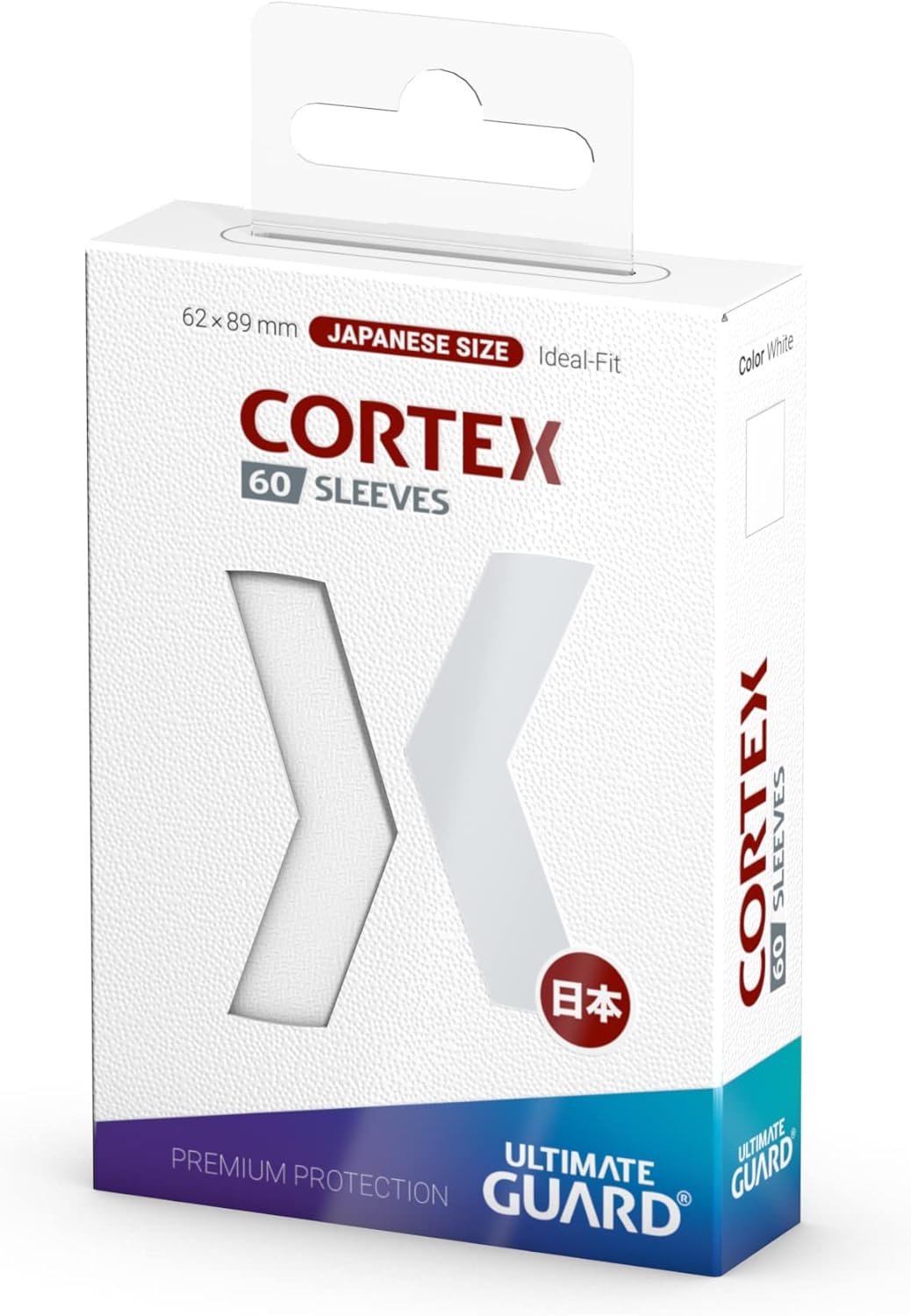 Ultimate Guard Cortex Card Sleeves, 60 Japanese Size TCG Sleeves, 62 x 89mm, White Back, Glossy Finish, No PVC & Acid-Free, High Clarity