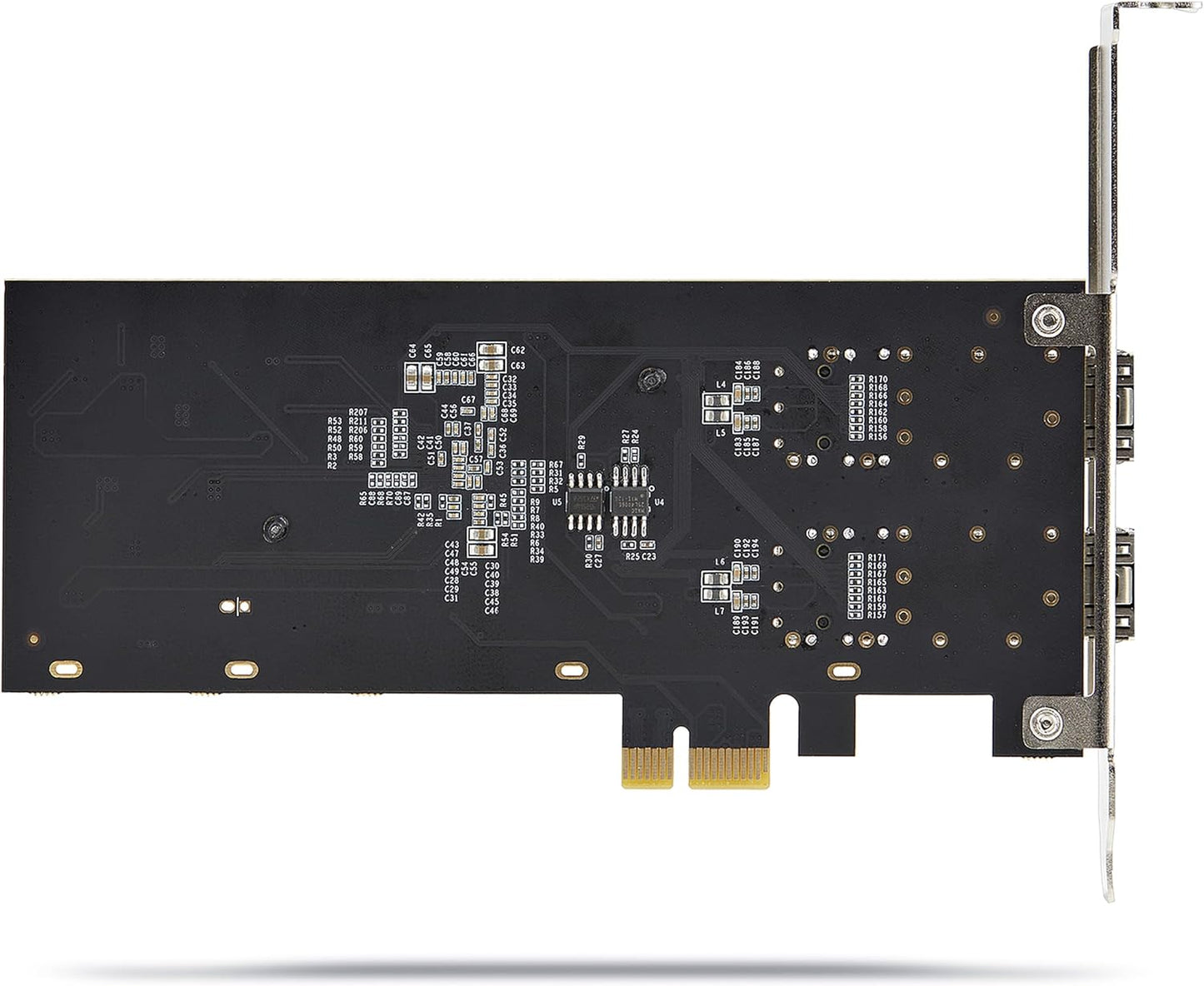 StarTech.com 2-Port GbE SFP Network Card, PCIe 2.0 x1, Intel I350-AM2 2x 1GbE Controller, 1000BASE Copper/Fiber Optic, Dual-Port Gigabit Ethernet NIC, Desktop/Server Backplanes (P021GI-NETWORK-CARD