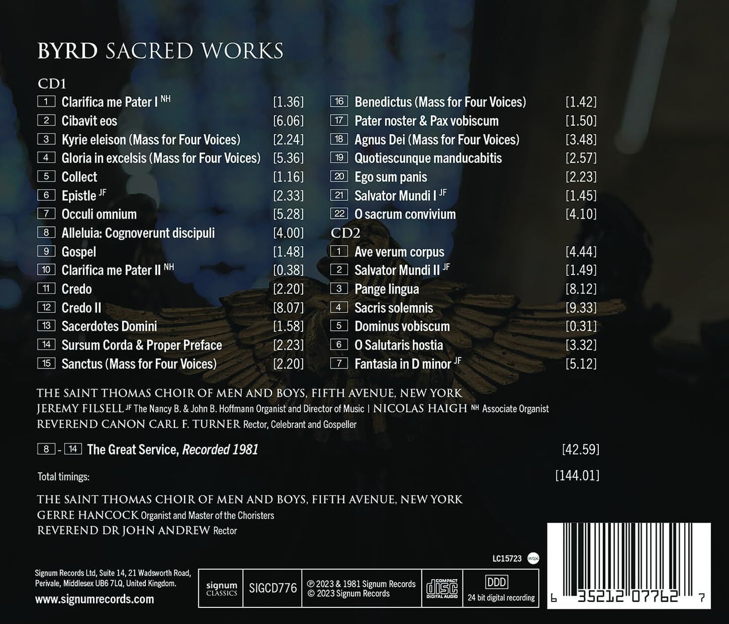 Byrd: Sacred Works