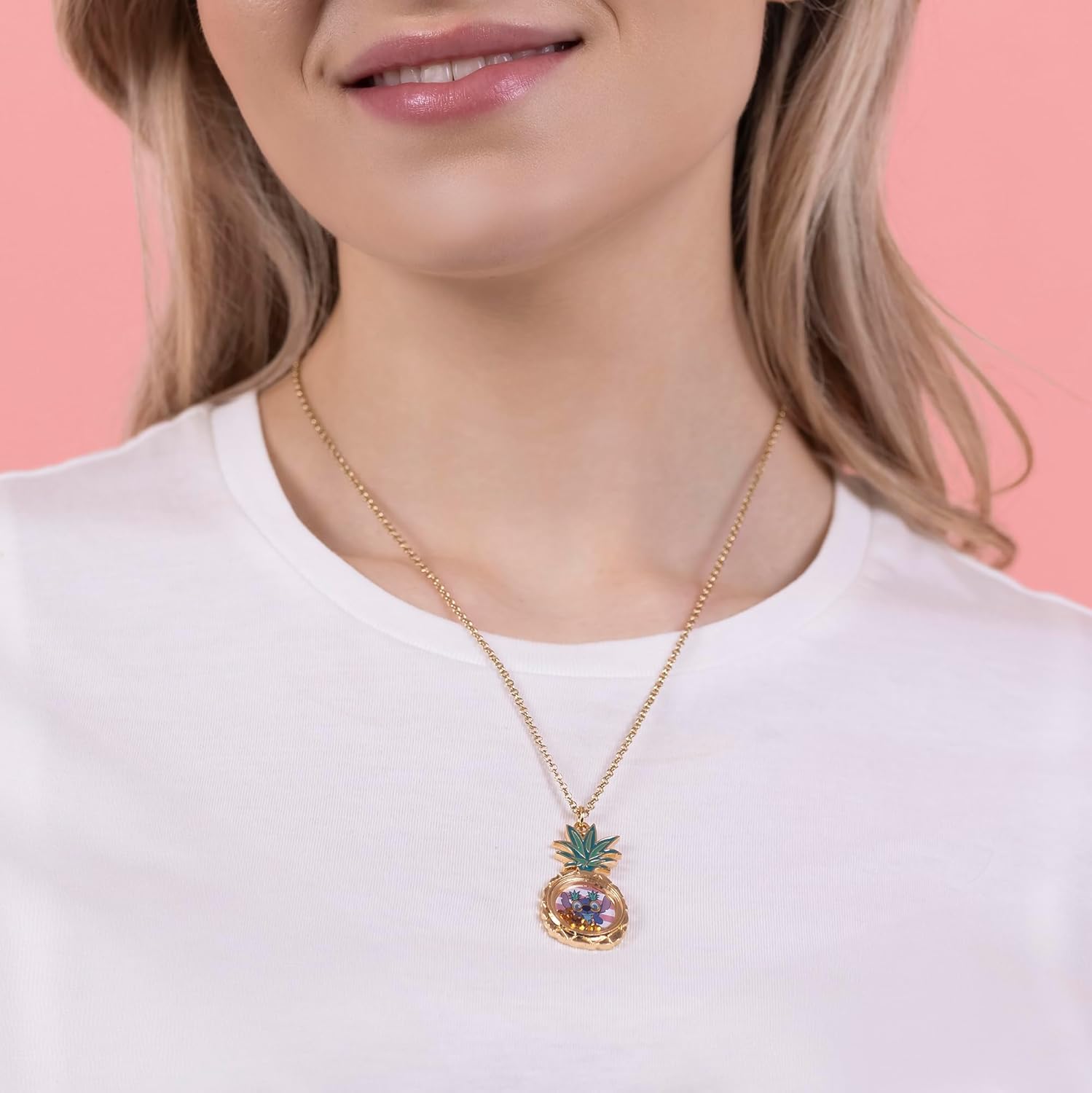 Disney Lilo & Stitch Floating Stones Necklace NH00923YRKL-16