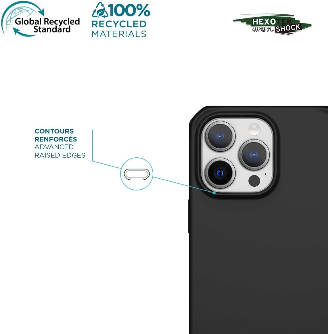 SPECTRUM_R Case for iPhone 15Solid Black Mat - Soft bag